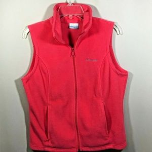 Columbia Size M Fleece Hot Pink Sleeveless Vest